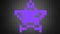 Pixelated purple spaceship minimalistic design of squares and rectangles