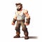 Pixelated Realism 2d Character Design: Bearded Man Logan In 8-bit Style