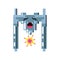 pixelated spaceship flying game icon