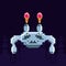 pixelated spaceship flying game icon