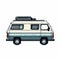 Pixelated Van Icon Stock Illustration