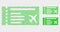 Pixelated Vector Airticket Icons