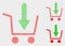 Pixelated Vector Put Shopping Item Icons