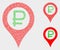 Pixelated Vector Rouble Map Marker Icons