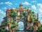 Pixelated World Landmarks for a Global Travel Game Famous structures reduce to pixels