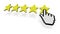 Pixelcursor pressing fifth star of performance rating