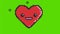 Pixellated Human Heart Smiling 2D Animation