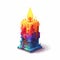 Pixelplantmaster\\\'s Vibrant Candle: A 16-bit Indie Game Asset