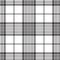 Pixels black and white check plaid seamless pattern