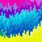 Pixels colored psychedelic geometric background