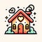 Pixie Series Welcoming Home Icon: Adorable Entrance for Websites