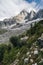 Piz Badile (Pizzo Badile), high alpine granit peak in summer