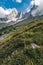 Piz Badile (Pizzo Badile), high alpine granit peak in summer