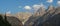 The Piz Badile, Pizzo Cengalo, and Sciora peaks in the Bregaglia range - Switzerland in evening light