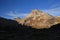 Piz Minor, mountain seen from the Bernina railway