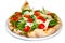 Pizza arugula parmesan tomatoes mozzarela Italian food pizza,ham mushrooms olives
