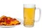 Pizza and Beer (with clipping path)