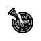 Pizza black glyph icon