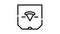 pizza box glyph icon animation