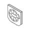 pizza box isometric icon vector illustration