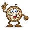 Pizza Cartoon Character Giving Peace Sign