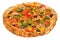 Pizza close-up 3d rendering with realistic texture