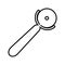 pizza cutter icon. Element of kitchen tools for mobile concept and web apps icon. Thin line icon for website design and