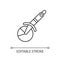 Pizza cutter linear icon