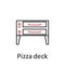 pizza deck icon. Element of restaurant professional equipment. Thin line icon for website design and development, app development