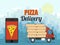 Pizza delivery background. Vector illustration
