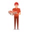 Pizza deliveryman, accepts and distributes orders in form of pizza.