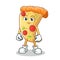 Pizza do nothing mascot vector cartoon illustration