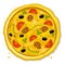 Pizza fast food illustration