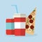 Pizza food and soda design