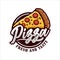 Pizza fresh and tasty design premium logo