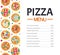 Pizza House Creative Menu Design with Baked Round Dough Vector Template
