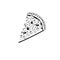 Pizza Icon hand draw black thanksgiving colour logo symbol perfect