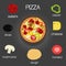Pizza and ingredients - classic pizza elements