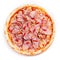 Pizza isolate, medium size, top view. Stock photo of pizza
