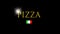 Pizza Italia gold text and flag background black