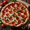 Pizza Italian Cuisine Pizza with Pepperoni Salami Tomatoes Olives Vegetables Pizzeria Culinary Art Fast Food Cheese Pizza Slice