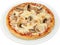 Pizza Katanas with cheese tomatoes mushrooms chicken