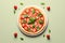 Pizza Margherita Aesthetically Beautiful Minimalist Style. Generative AI