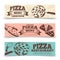 Pizza menu banners template - food vintage banners