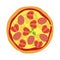 Pizza menu concept. Flat style food. Vector illustration