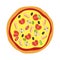 Pizza menu concept. Flat style food. Vector illustration