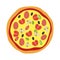 Pizza menu concept. Flat style food. Vector illustration