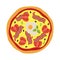 Pizza menu concept. Flat style food. Vector illustration