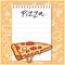 Pizza Menu Ingredients Recipe Fun Restaurant Fast Food Premium Vector Drawing Illustration Template