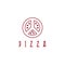 Pizza in peace symbol form vector design